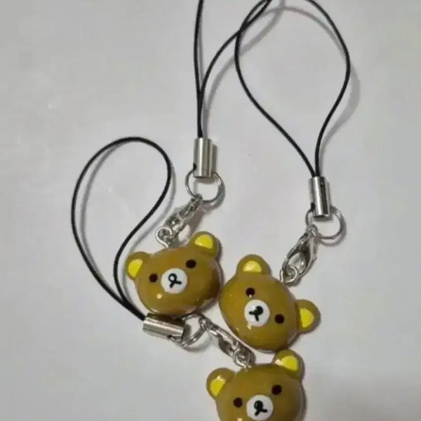 [BUNJANG] Rilakkuma Face Phone Strap Keychain / 리락쿠마 키링(개당)