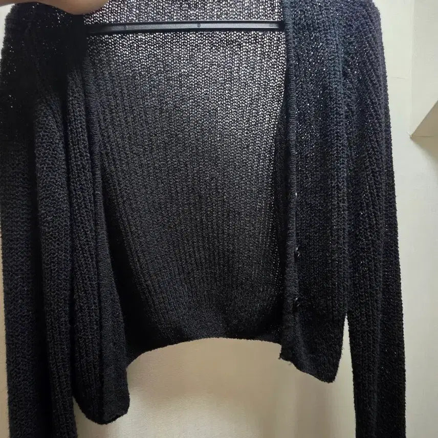 [BUNJANG] Black Knit Cardigan / 블랙 니트 가디건