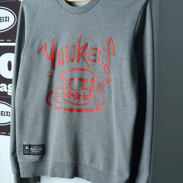[BUNJANG] MLB New York Yankees Sweatshirt Gray / W(M) MLB 엠엘비 맨투맨 티셔츠 뉴욕양키즈 그레이-H38860