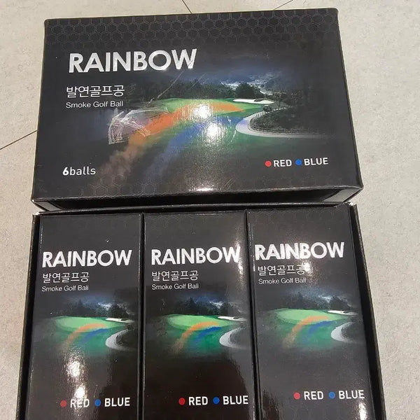 [BUNJANG] Rainbow Smoke Golf Balls (6-Ball Set) / 레인보우 발연공    시타구
