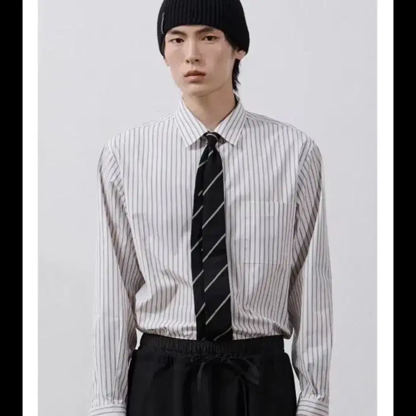 [BUNJANG] Yous Regimental Tie Black / 유스 레지멘탈 타아 블랙