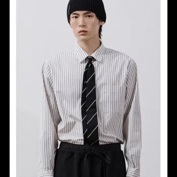 [BUNJANG] Yous Regimental Tie Black / 유스 레지멘탈 타아 블랙