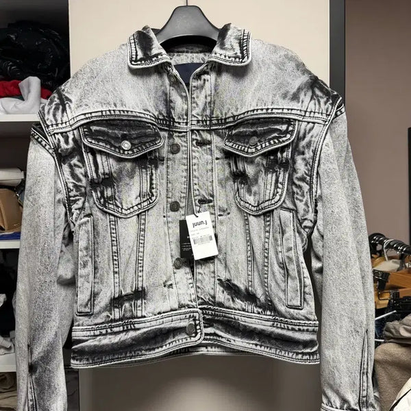 [BUNJANG] Juun.J Collection Shoulder Cut Denim Jacket / 준지 컬렉션 데님 자켓