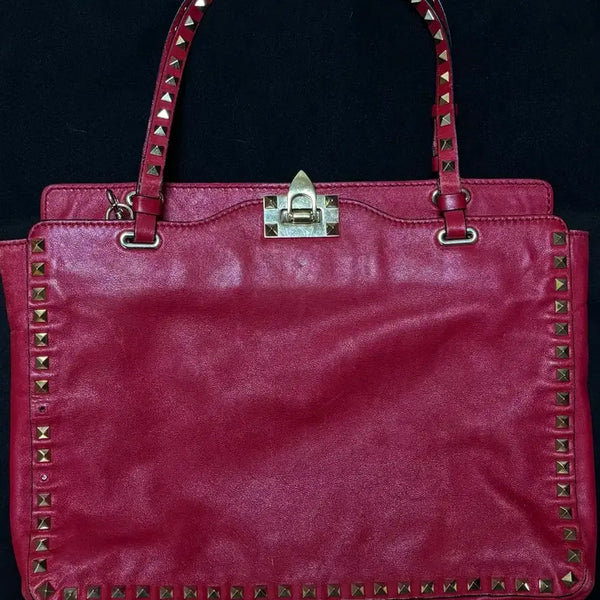[BUNJANG] Valentino Rockstud Medium Red Tote Bag and Shoulder Bag / (정품) 발렌티노 락스터드 레드 토트백 앤 숄더백 미디엄