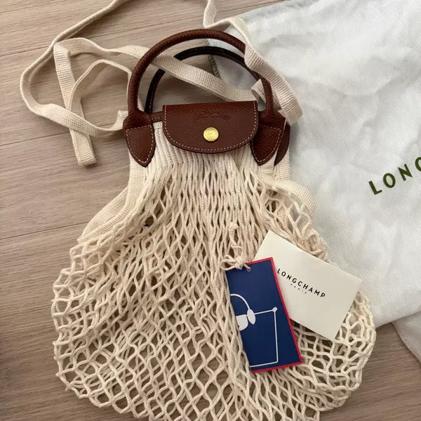 [BUNJANG] Longchamp Le Pliage Filet Net Bag - Ivory / 롱샴 르 플리아쥬 필렛 네트백 아이보리