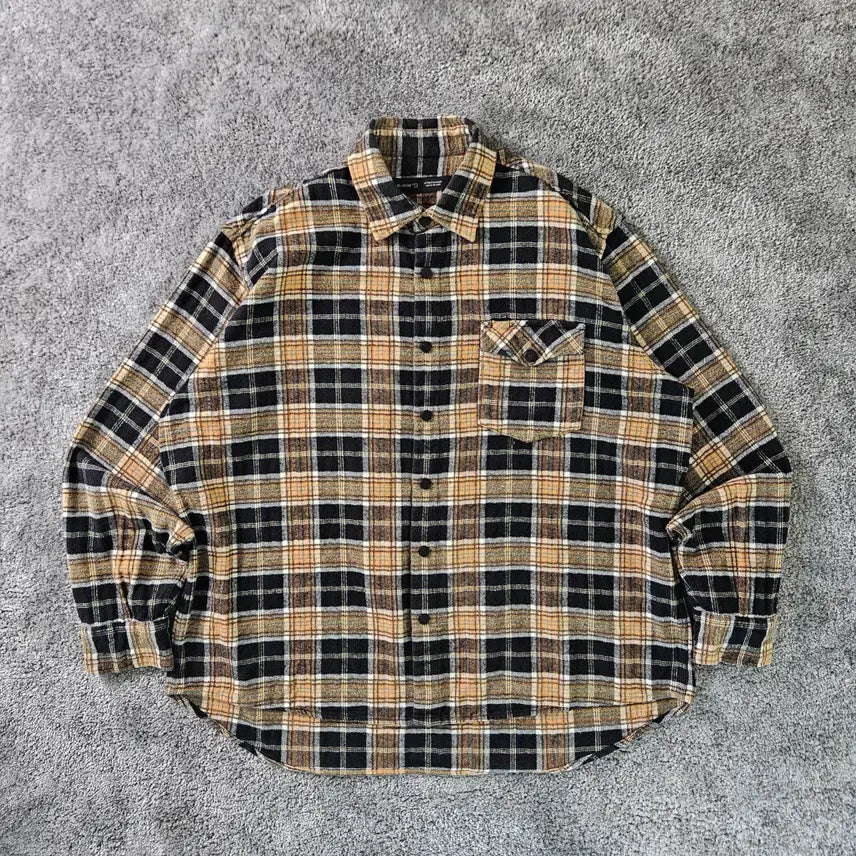 [BUNJANG] ATTENTIONROW Checked Flannel Shirt / ATTENTIONROW 체크 플란넬 셔츠