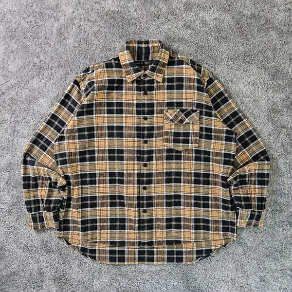 [BUNJANG] ATTENTIONROW Checked Flannel Shirt / ATTENTIONROW 체크 플란넬 셔츠