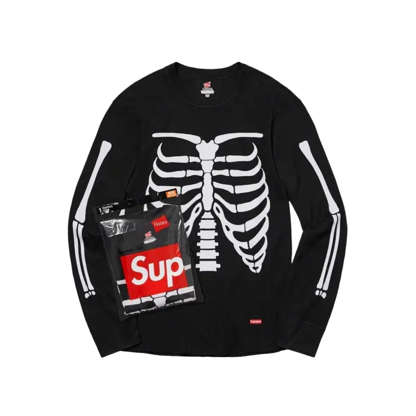 [BUNJANG] Supreme Hanes Bones Thermal Crew Black / 슈프림 헤인즈 본즈 써멀 크루 블랙 (1개입)