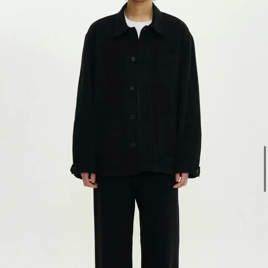 [BUNJANG] Feren Moleskin Work Jacket Black Size 3 / 퍼렌 몰스킨 워크 자켓 블랙 3사이즈 (사이즈 교환 가능)
