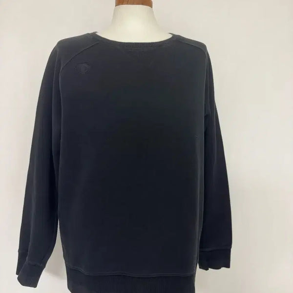 [BUNJANG] Descente Black Sweatshirt L / 정품 데상트 블랙 맨투맨 L