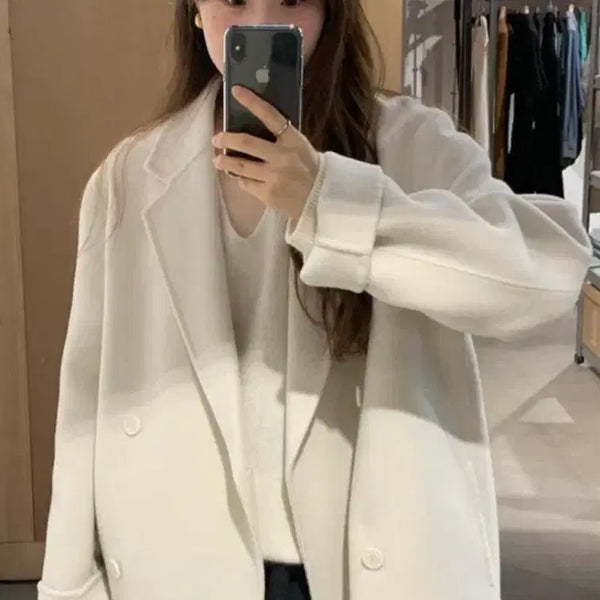 [BUNJANG] Ounce Bruny Handmade Double Coat / 온스 브루니 핸드메이드 더블코트
