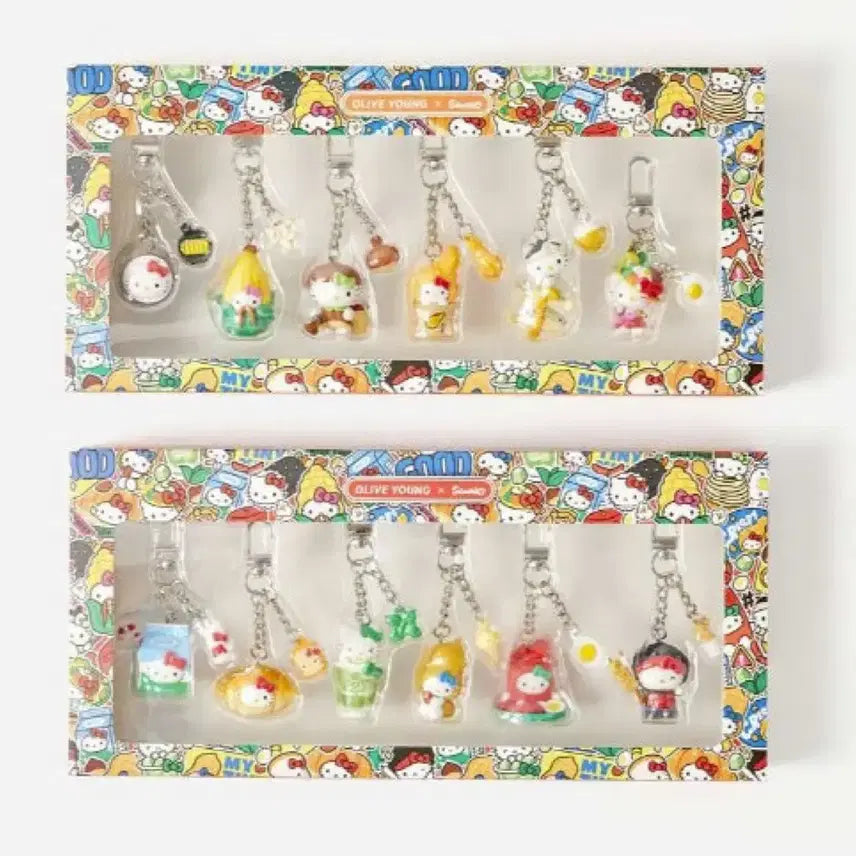 [BUNJANG] Hello Kitty Food & Snack Set Bundle / 미개봉 새상품 간식+식사세트 올리브영 지역 헬로키티 키링 식사간식세트 일괄판매