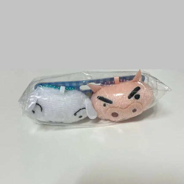 [BUNJANG] Crayon Shin-chan Shiroi Kintsuba Keychain Set / 짱구 흰둥이 부리부리 키링 세트