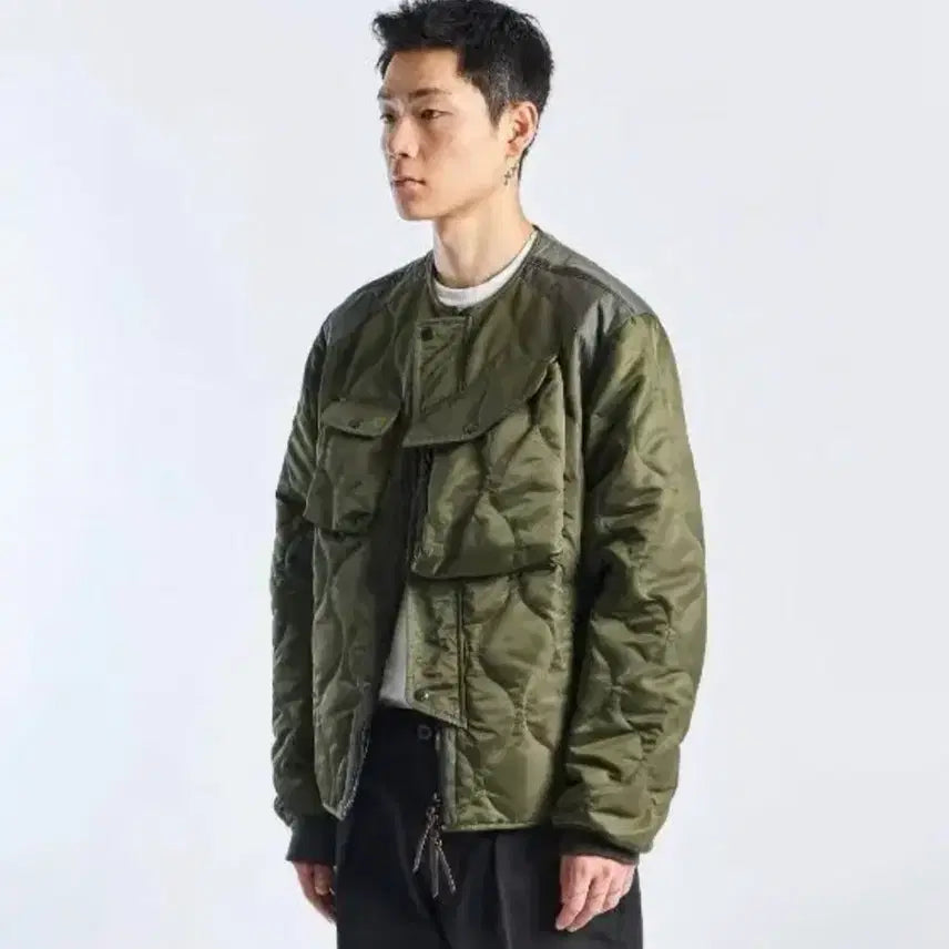[BUNJANG] Eastlogg CBA Quilted Jacket Khaki / 이스트로그 cba 퀼티드 자켓 점퍼 퀼팅 카키