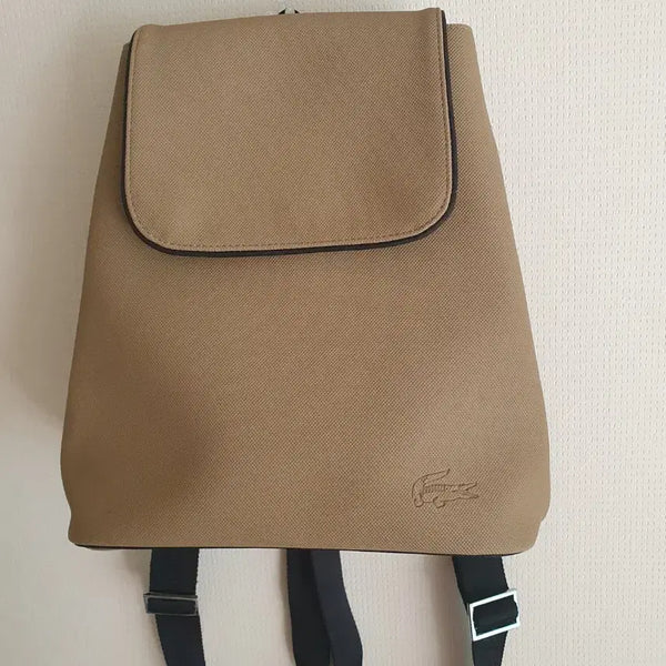 [BUNJANG] Lacoste Beige Backpack / 라코스테 백팩 베이지
