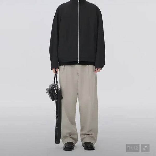 [BUNJANG] Customellow Black Highneck Raet Jacket / 커스텀멜로우 블랙 하이넥 라에트 자켓