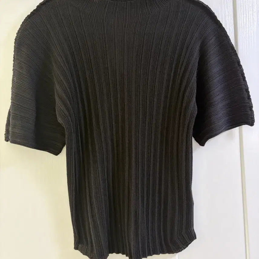 [BUNJANG] TIME Lambswool Blend Pleated Mock Neck Knit (New) / 타임 램스 울 블렌드 플리츠 모크넥 니트(새상품)