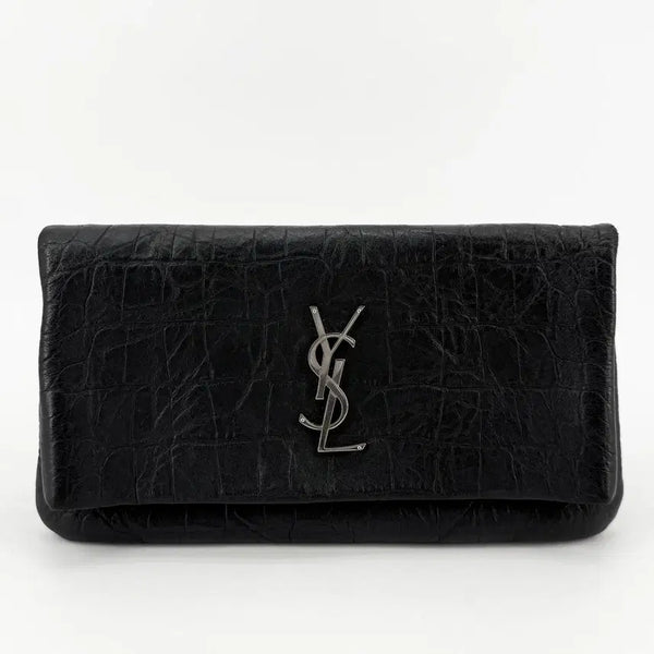 [BUNJANG] Saint Laurent Crocodile Folding Clutch / 생로랑 크로커다일 폴딩 클러치