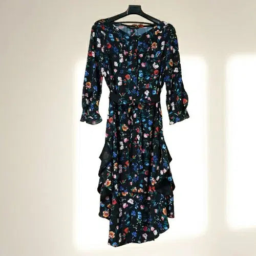 [BUNJANG] Sollezia Flower Pattern Ruffle Trim Volume Dress / 쏠레지아 플라워패턴 프릴장식 볼륨 원피스 타임 마인 오브제 미샤 지고트 모조에스핀 도호 마쥬 이자벨마랑