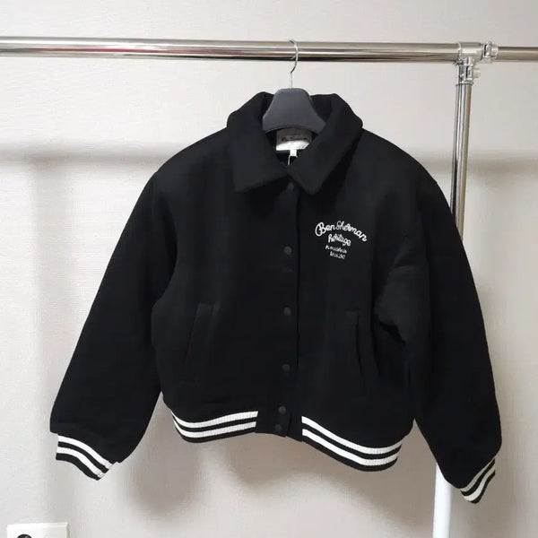 [BUNJANG] Ben Sherman Heritage Wool Baseball Jacket Black / 벤셔먼 스타디움 자켓 블랙