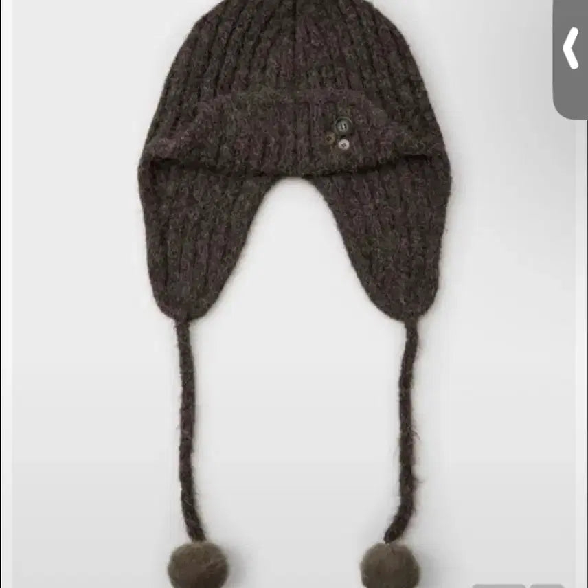 [BUNJANG] AAEI Button Knit Beanie Dark Brown / 에이이에이이 버튼 니트 비니 다크브라운