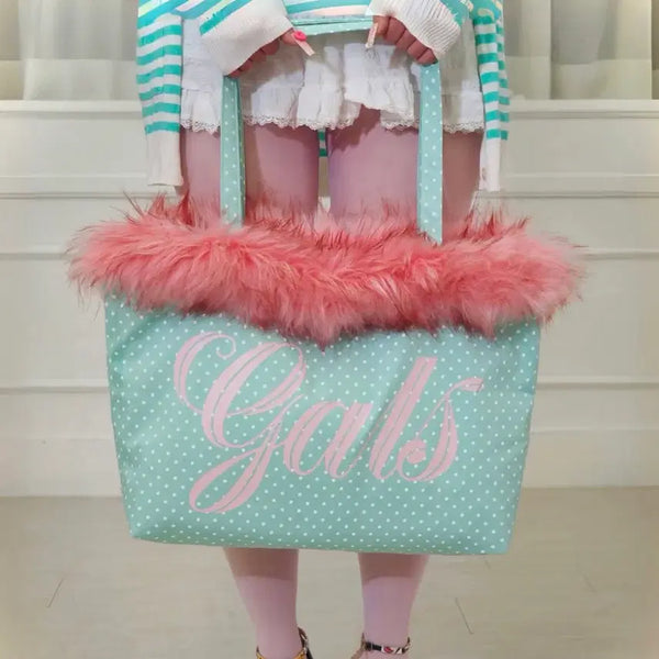[BUNJANG] Shimmhwa "Gal" Dot Mint Tote Bag / 신무화 갸루백 도트 민트 토트백 에코백 갸루 베메클 y2k 마즈