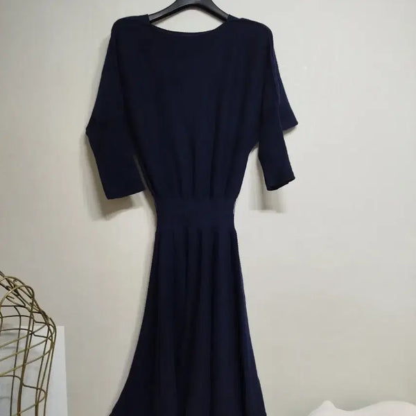 [BUNJANG] SYSTEM Navy Knit Dress / 시스템 네이비 니트 원피스