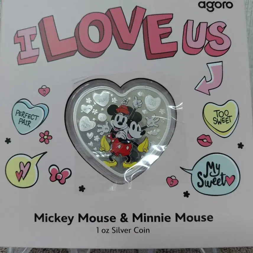 [BUNJANG] Mickey Mouse & Minnie Mouse 1 oz Silver Coin / 미키마우스 미니마우스 1온스 실버 은화