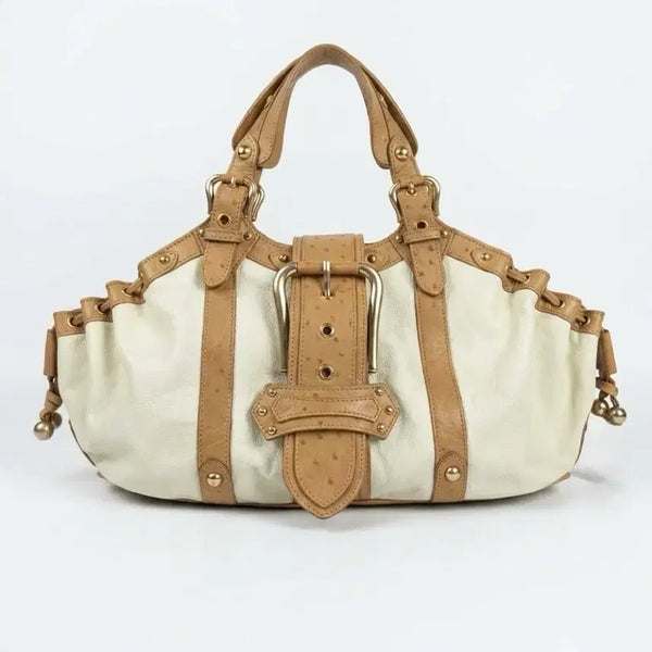 [BUNJANG] Aizd Baba Buckle Hobo Bag Leather / 아이잗 바바 버클백 토드백 호보백 아이보리 카멜 가죽 레더 만두백 레더