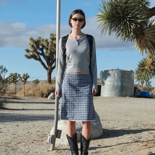[BUNJANG] LOW CLASSIC Midi Skirt / 로우클래식 미디스커트