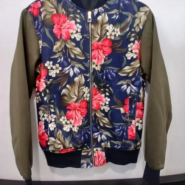 [BUNJANG] ZARA MAN Floral Pattern Bomber Jacket / ZARA MAN 플로럴 패턴 봄버 자켓