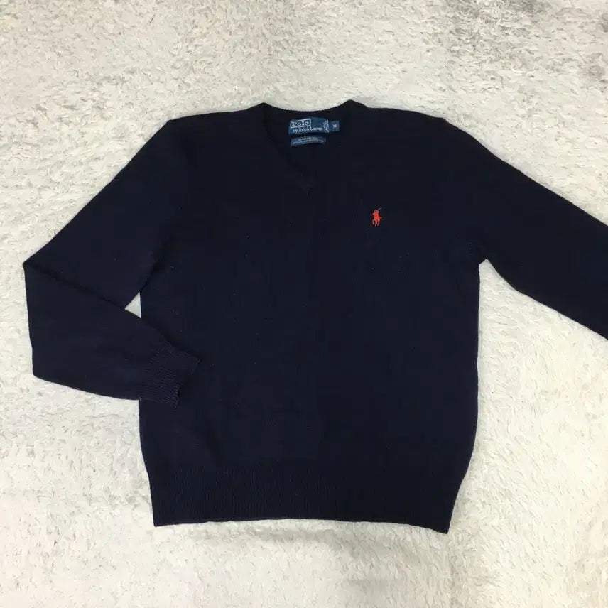 [BUNJANG] Polo 90's Small Logo Knit M / 폴로 90'S 스몰로고 니트 만원샵 II15