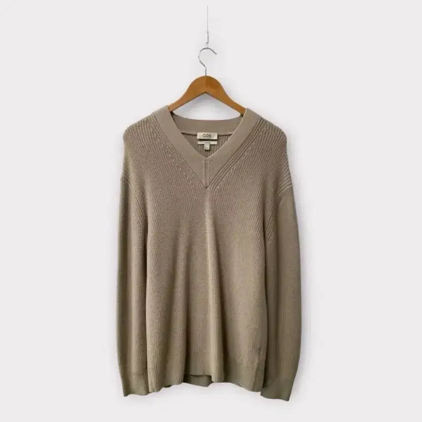 [BUNJANG] COS V-Neck Ribbed Knit Sweater / 코스 브이넥 골지 니트 스웨터 S