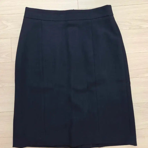 [BUNJANG] Navy H-Line Midi Skirt / 네이비 H라인 미디 스커트