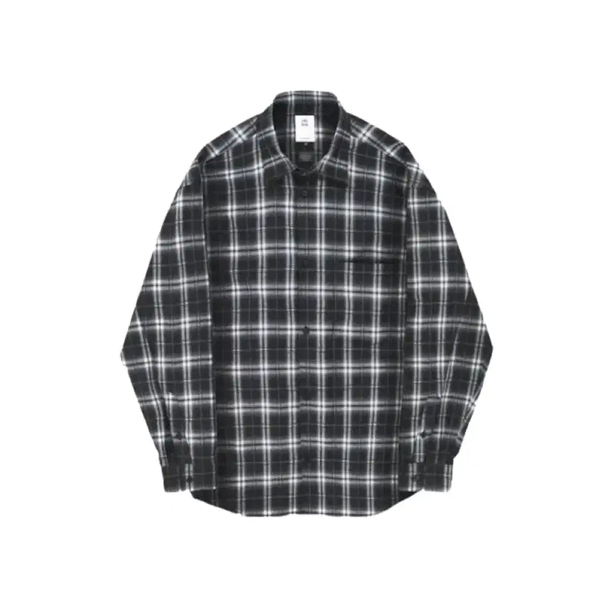 [BUNJANG] Poleriter Loose Checkered Shirt Black White / [2]폴리테루 루즈드 체크셔츠 블랙 화이트