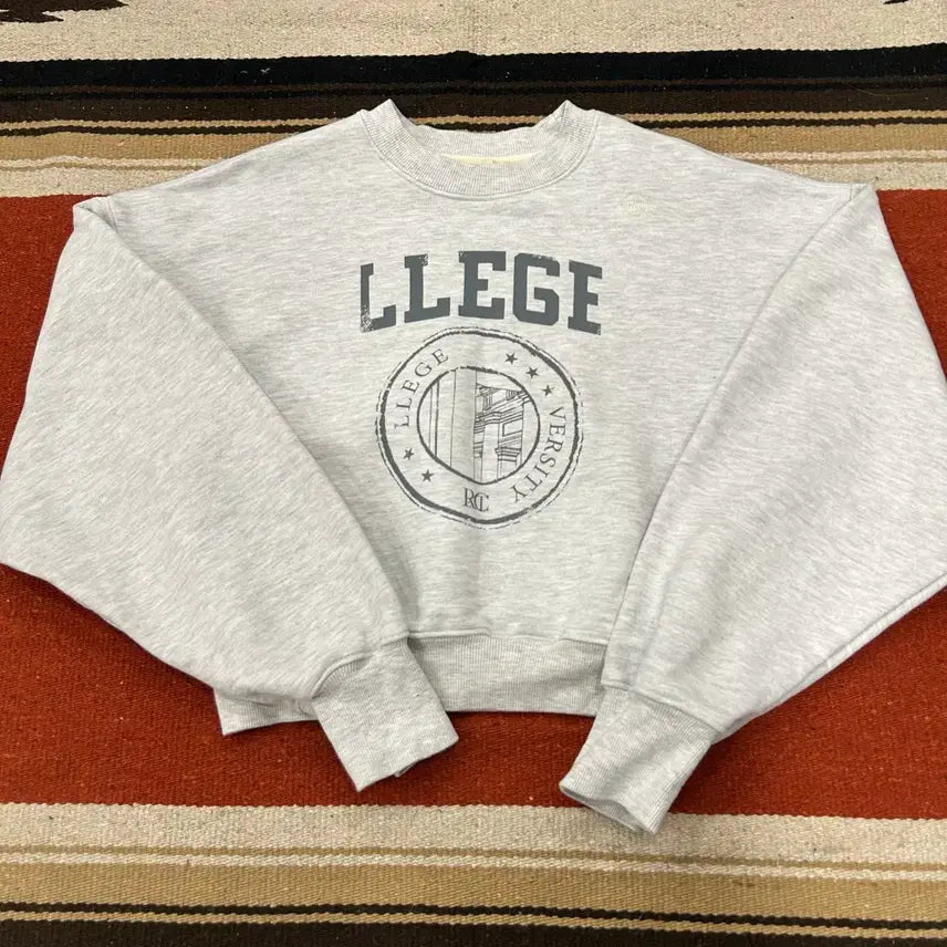 [BUNJANG] Recto Crop Sweatshirt / 렉토 크롭 맨투맨