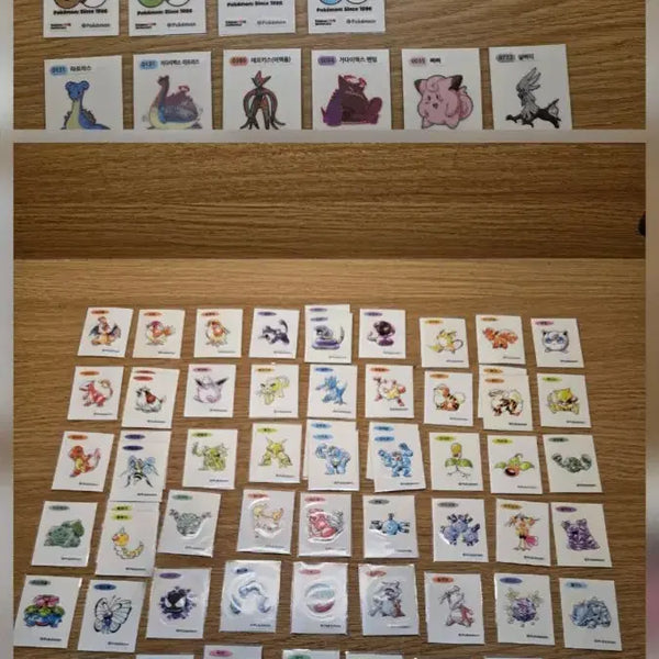 [BUNJANG] Pokemon Stickers Bundle Set (95 pcs) / 포켓몬 띠부씰 95장 일괄 판매