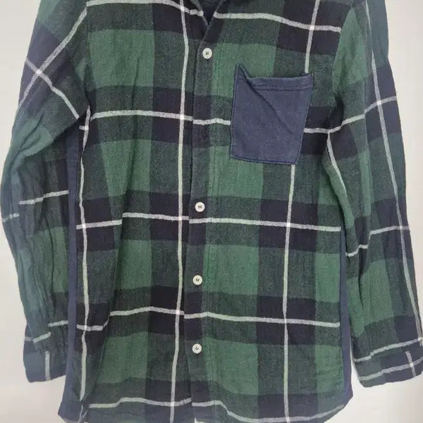 [BUNJANG] Green Check Pattern Shirt / 체크 남방 셔츠