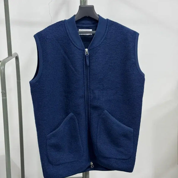 [BUNJANG] Universal Works Wool Zip Up Vest - Blue Navy / 유니버셜웍스 울 집업 베스트