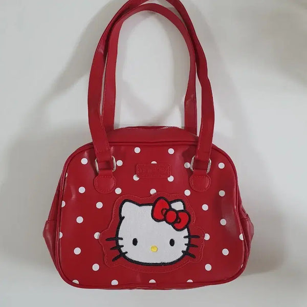 [BUNJANG] Hello Kitty Polka Dot Red Shoulder Bag / 키티 땡땡이 레드 숄더백 가방