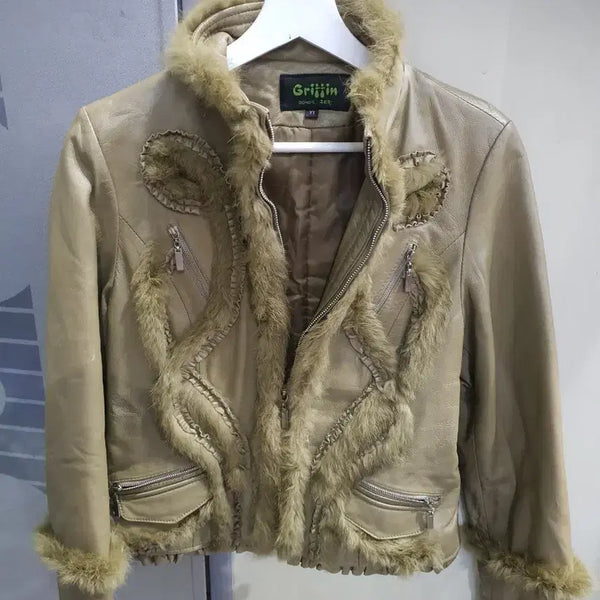 [BUNJANG] Lambskin Fur Jacket / 양가죽 퍼 자켓   55ㅡ66정도