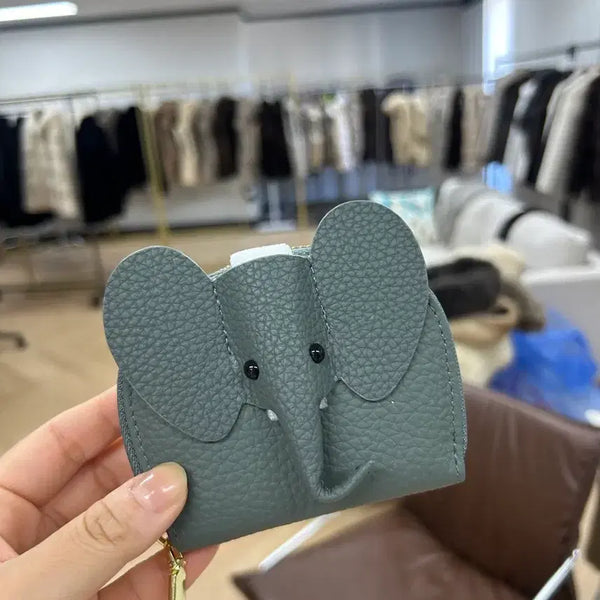 [BUNJANG] Real Cowhide Elephant Card Holder / [새상품] 리얼 소가죽 코끼리 카드지갑