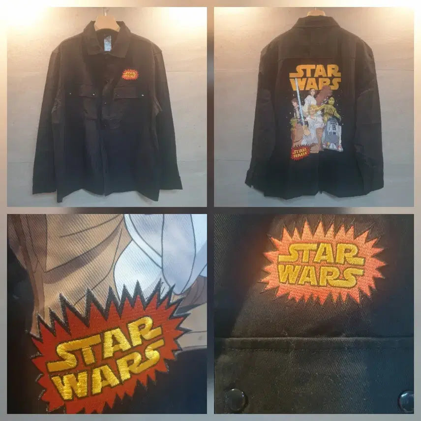 [BUNJANG] Star Wars Black Shirt Jacket (L) / 스타워즈. 정품. 블랙 셔츠자켓. 미착.