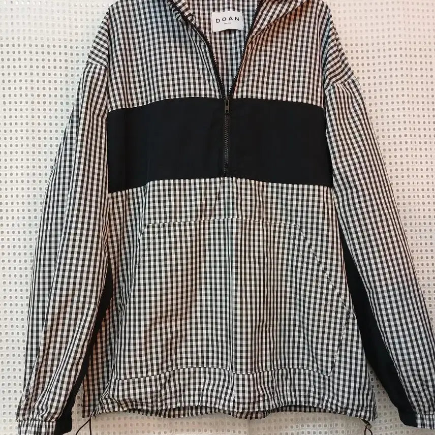 [BUNJANG] DOAN Checked Windbreaker Hooded Jacket (Unisex, Plus Size) / DOAN 체크 윈드브레이커 후드 자켓 (빅사이즈남.녀)