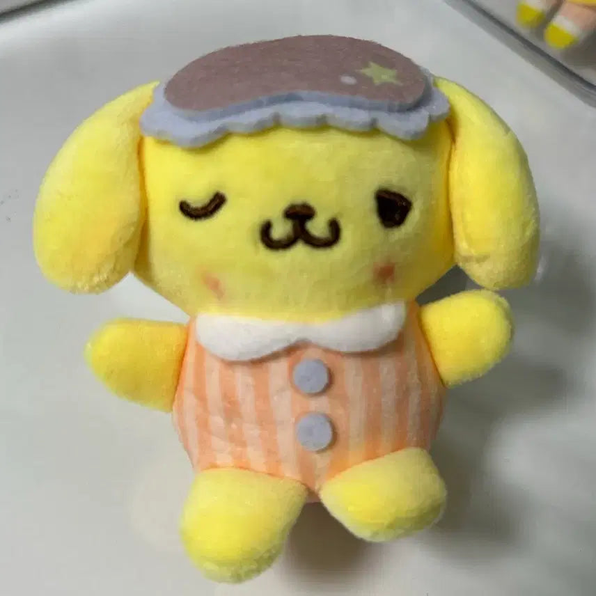[BUNJANG] Sanrio Pompompurin Pajama Doll Keyring / 산리오 폼폼푸린 파자마 인형 키링