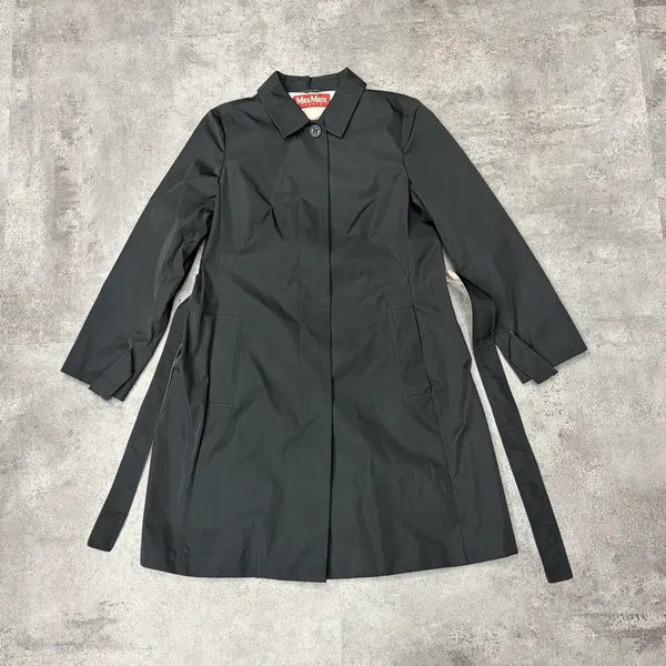 [BUNJANG] Max Mara Studio Minimal Single Long Coat Black / 막스마라 스튜디오 미니멀 싱글 롱 코트 블랙
