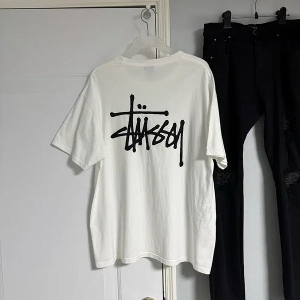 [BUNJANG] Stussy Basic T-Shirt White L / 스투시 베이직 반팔 L