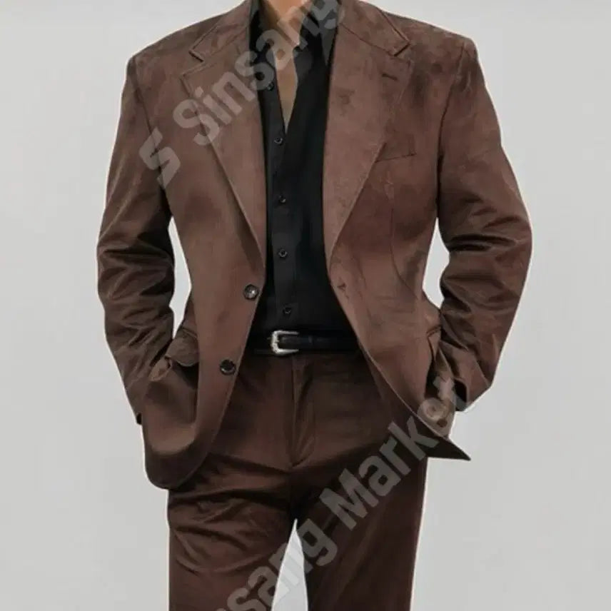 [BUNJANG] Classic Suede Suit Set / 클래식 스웨이드 수트세트(새상품/브랜드공정수트전문)