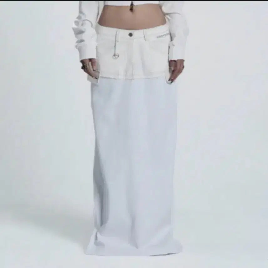 [BUNJANG] Odeur Caston Long Skirt White / [새상품]오도어 캐스톤 롱스커트 화이트1