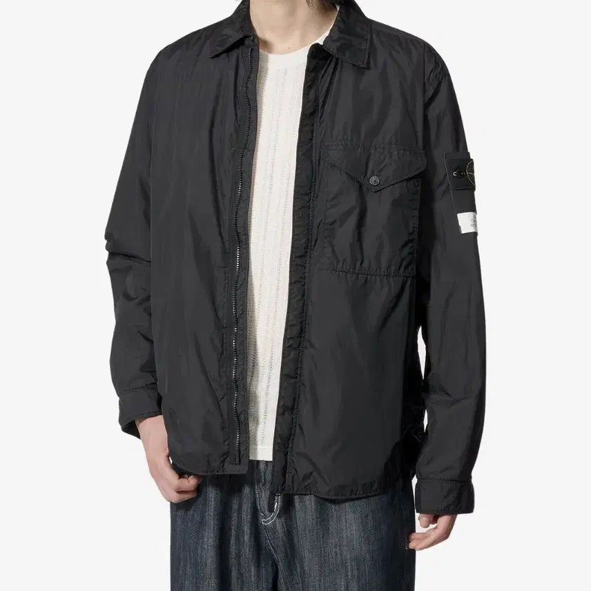 [BUNJANG] Stone Island Crinkle Labs Overshirt Jacket / 스톤아일랜드 크링클랩스 오버 셔츠 자켓